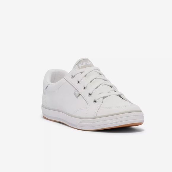 Keds | Center III Leather Lace Up | White Classic Understated Sneakers - Picture 2 of 15